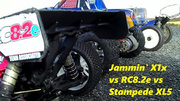Ofna Jammin X1 vs Associated RC8.2e vs Traxxas Stampede