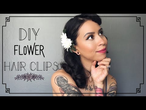 DIY Flower Hair Clips // Retro Flower Clips