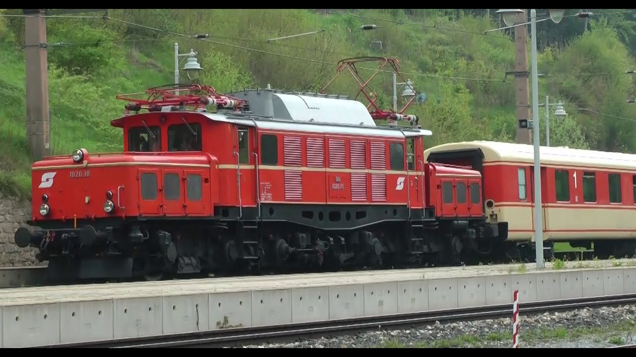 BAHNHOF SEMMERING AM 20 MAI 2023 EBFL 1020 18 mit dem Erlebniszug
