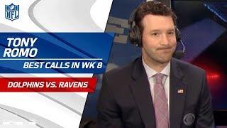 Tony Romo's Best Calls! | Dolphins vs. Ravens | NFL Week 8