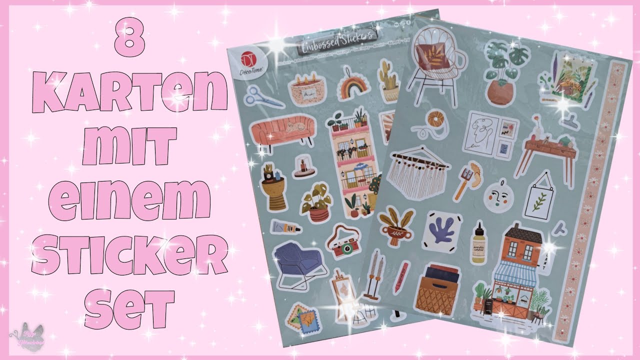 💕 8 Karten mit einem Sticker Set 💕 von Action - YouTube