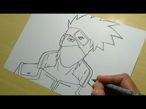 Como desenhar o Kakashi Hatake  Tutorial de desenho passo a passo