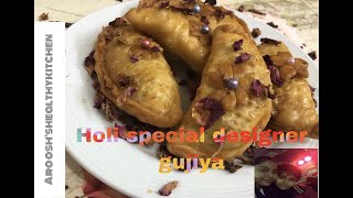 DESIGNER GUJIYA RECIPE/HOLI SPECIAL GUJIYA RECIPE BY AROOSH'SHEALTHYKITCHEN