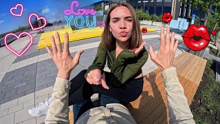 CRAZY GIRL FELL IN LOVE AND WON'T LEAVE ME ALONE (Romantic Love Story ParkourPOV)