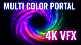Portal  Multi Color VFX | 4K Long Video | Free Black Screen