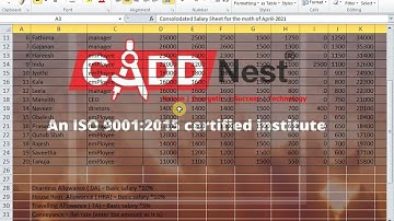 CADD Nest| Advance Excel Part 53 | CADD Nest Computer Center Basvangudi, Bangalore.
