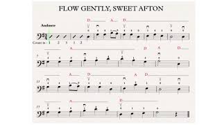 ESSENTIAL ELEMENTS FOR STRING CELLO BOOK 1 NO.147 "FLOW GENTLY, SWEET AFTON"_CELLO BEGINNER LESSON