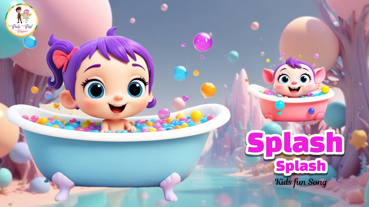 🌊🎶 Splash Splash Kids Song | Fun Water Play Nursery Rhyme | Polo Pal Rhymes 🎶🌊 