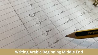 Learning Arabic for beginners : Writing Arabic beginning middle end : Self teach Arabic