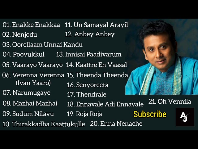 Unnikrishnan Tamil Hits | All Time Favourite | Unnikrishnan Tamil Songs Collection | Audio Jukebox class=