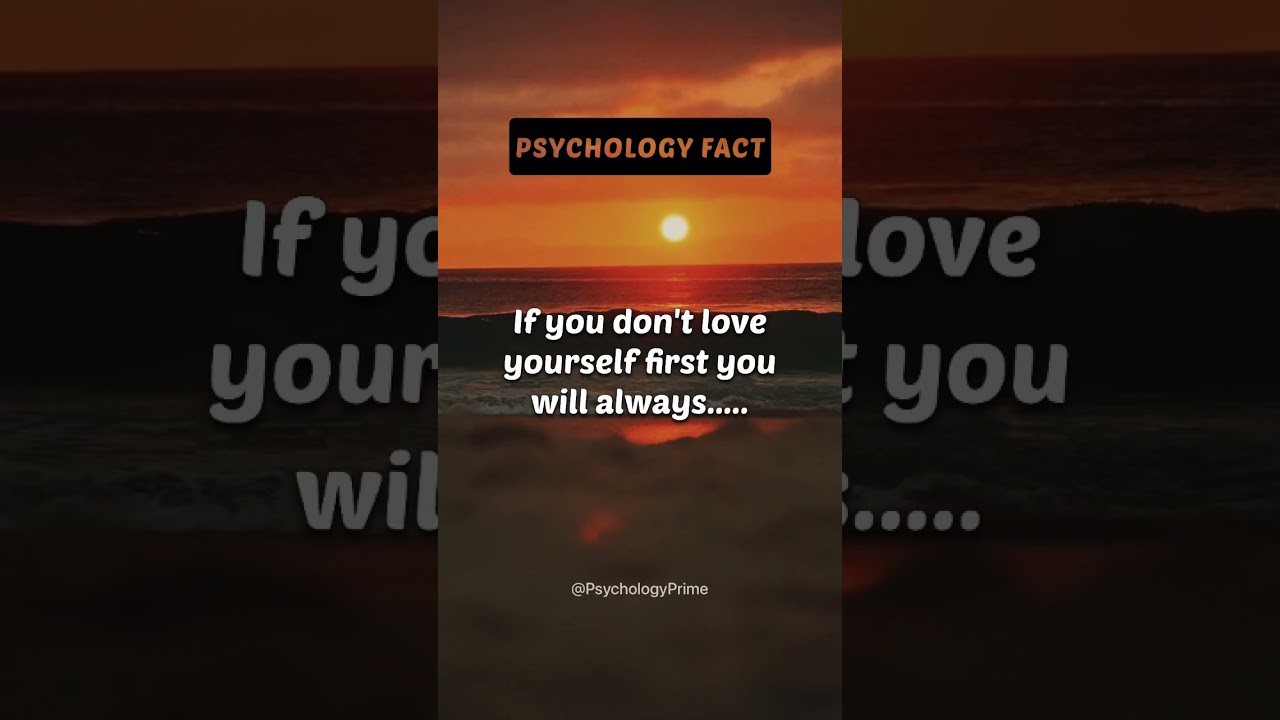 If you don’t love yourself then…. 