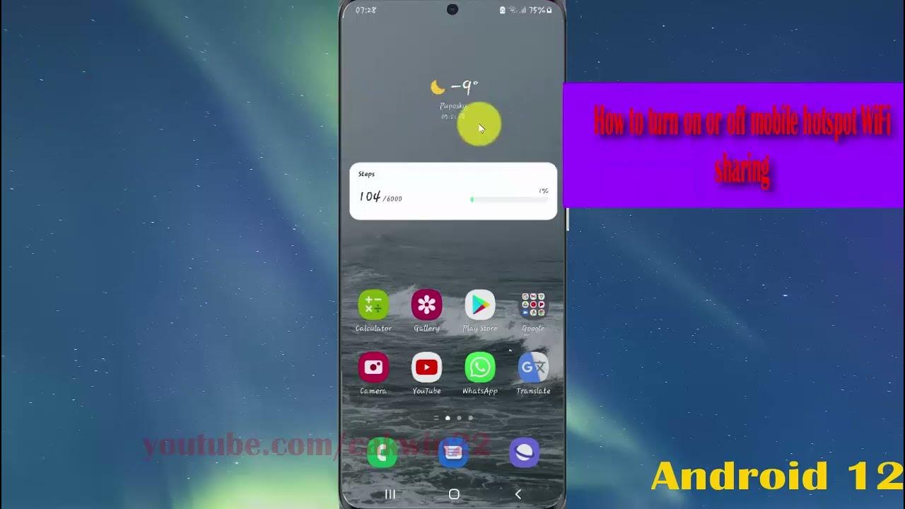 How to turn on or off mobile hotspot WiFi sharing in Samsung Galaxy S21