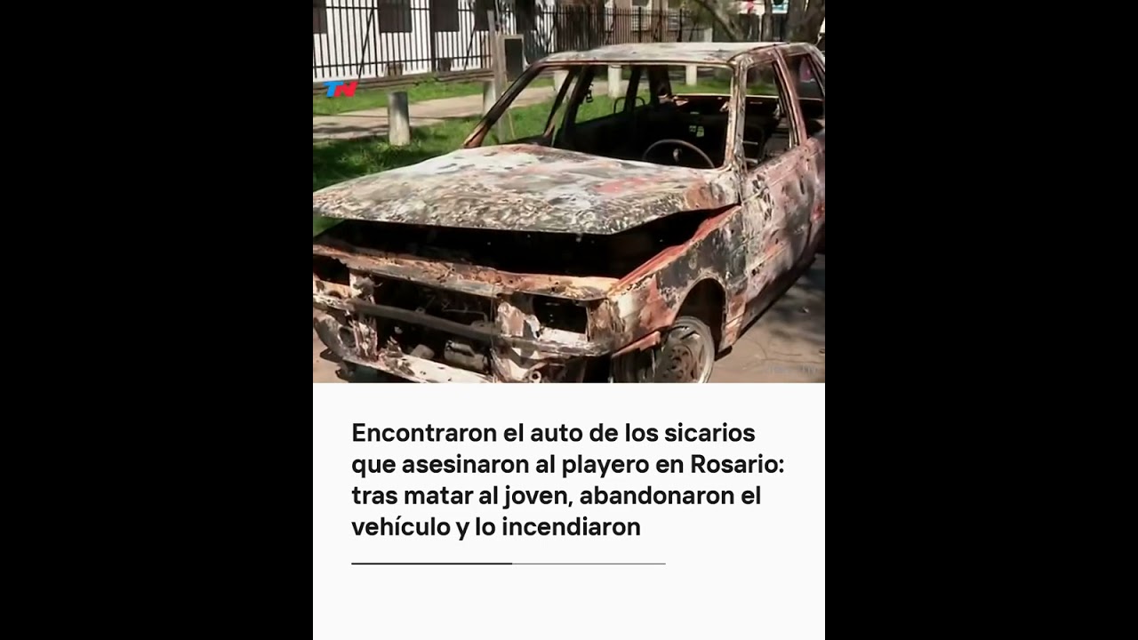 El auto de los sicarios que mataron al playero de Rosario apareció incendiado a 13 cuadras del lugar