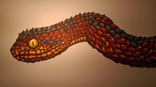 Timelapse: Drawing a Bush Viper