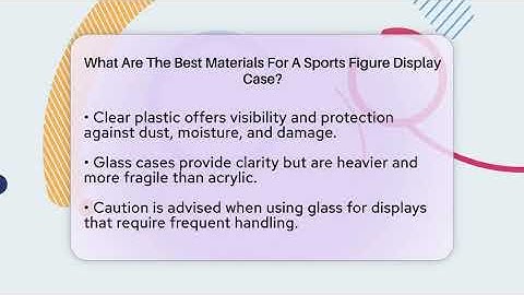 What Are The Best Materials For A Sports Figure Display Case? - The Memorabilia Zone