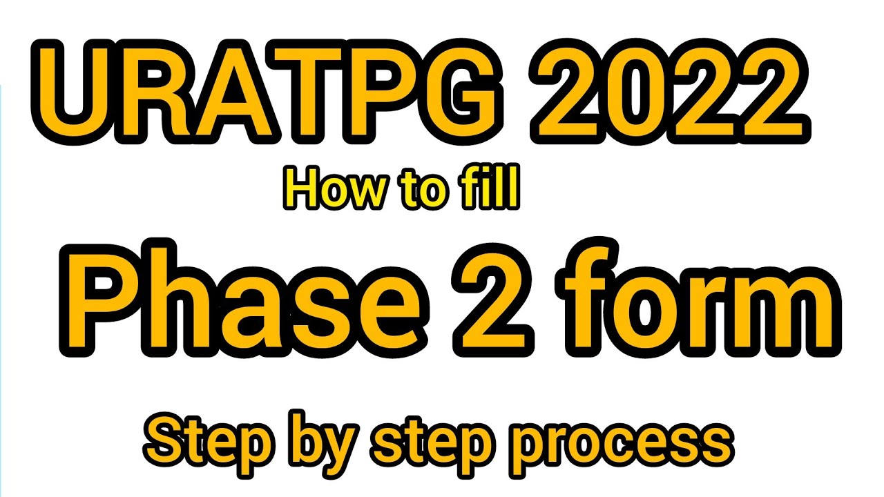 uratpg 2022 phase 2 form || uratpg phase 2 process || uratpg result ||uratpg document submission