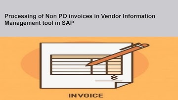 Processing of Non PO invoices in VIM tool in SAP : 2. Processing of Non PO invoices in VIM tool