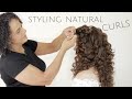 How to style natural curls & create a bridal hairstyle with accessories for naturally curly hair.