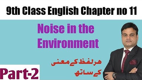 9th Class English Unit no 11|Noise in the Environment| Translation into Urdu|Lecture-2