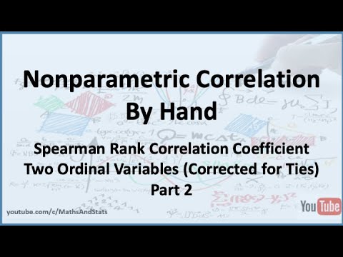 Nonparametric Correlation: Spearman