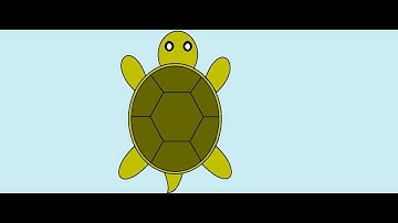 Drawing TORTOISE using shapes in MS Paint Computer