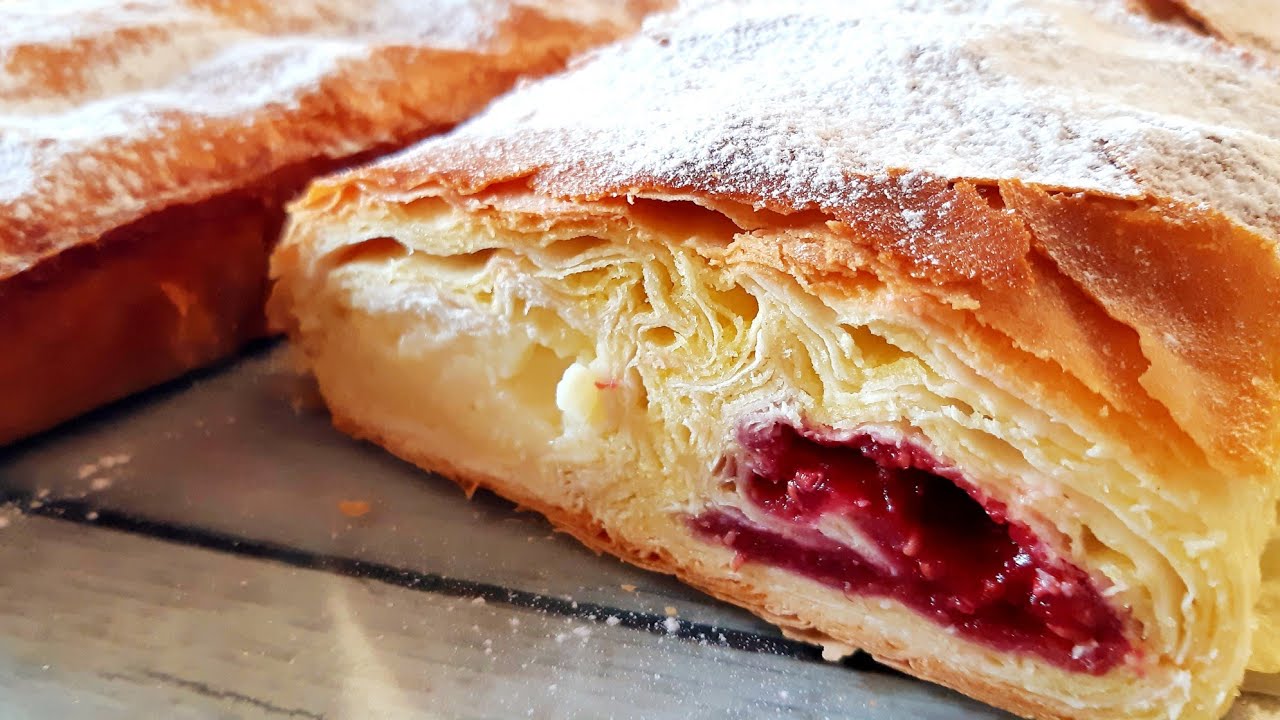 GRIZ PITA SA VANILOM I MALINAMA BRZA JEDNOSTAVNA I PREUKUSNA - PIE WITH VANILLA AND RASPBERRY