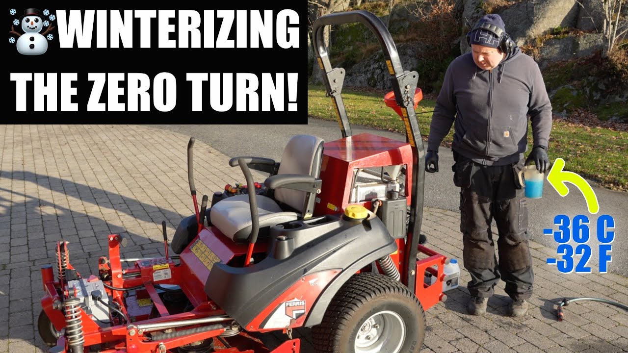 Zero-turn lawn mower ready for winter storage!