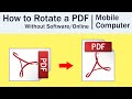 How to Rotate a PDF File in Online - How to Rotate pdf pages Without any software