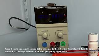 Setting up the Tenma 3 Amp Rectifier for pen plating