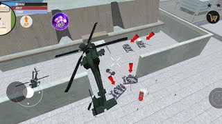 Real Gangster Crime 2 (🚁HELICOPTER FIGHT FROM ARMY TANK ) Helicopter Destroyed 4 Army Tank - HD screenshot 3