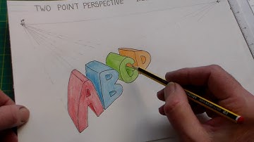 D&T lesson Two Point Perspective - Block letters