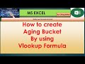 Aging Analysis in Excel #Aging bucket create