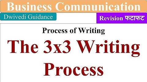 3X3 writing process for business communication, Prewriting, Writing, Revising business communication