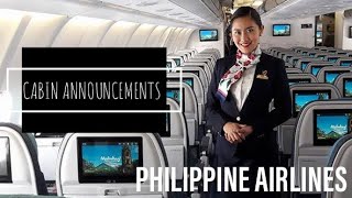 Philippine Airlines Cabin Crew Announcements