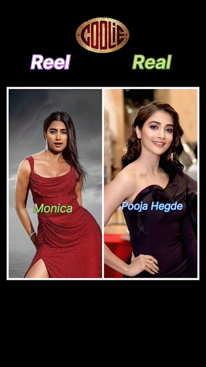 Coolie movie cast name #reel v/s #real #monica #song #rajinikanth #shorts #trending