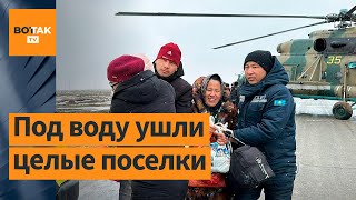 Казахстан затопило: людей эвакуируют на вертолетах и лодках