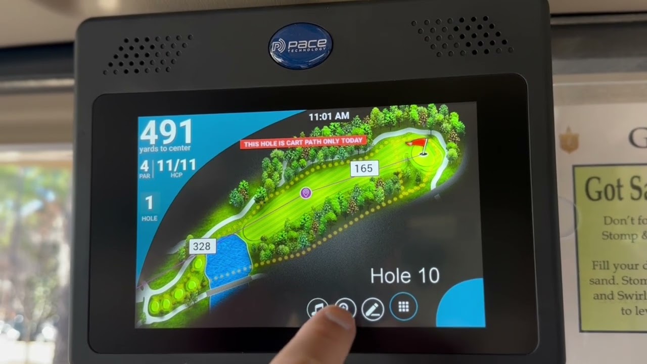 golf-cart-gps-8-inch-live-map - Golf Cart GPS - Pace of Play Golf