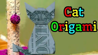 Como hacer un gato con un dolar | CAT ORIGAMI PAPER LOVE ❤️ Resimi