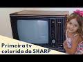 Manuteno tv antiga sharp modelo c2001 de 1974 a primeira tv colorida da sharp