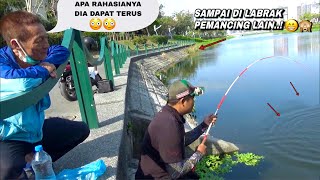 Penasaran..! Sampai di datengi pemancing lain saat saya strike ikan besar