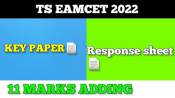 TS EAMCET:key paper,Response sheet||11marks adding||check your results👇 now