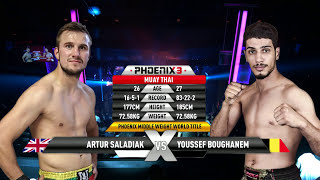 Youssef Boughanem vs Artur Saladiak - Full Fight (Muay Thai) - Phoenix 3 London