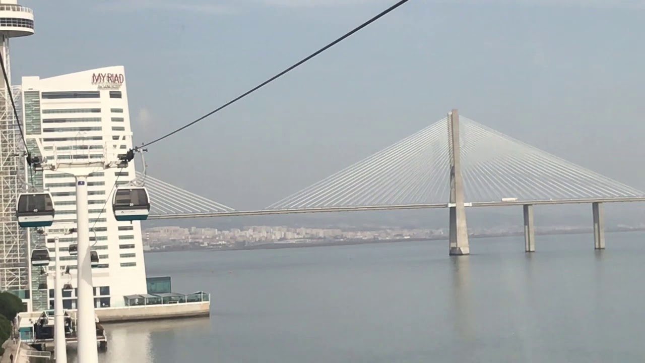 Vasco da Gama Bridge in Lisbon-Portugal