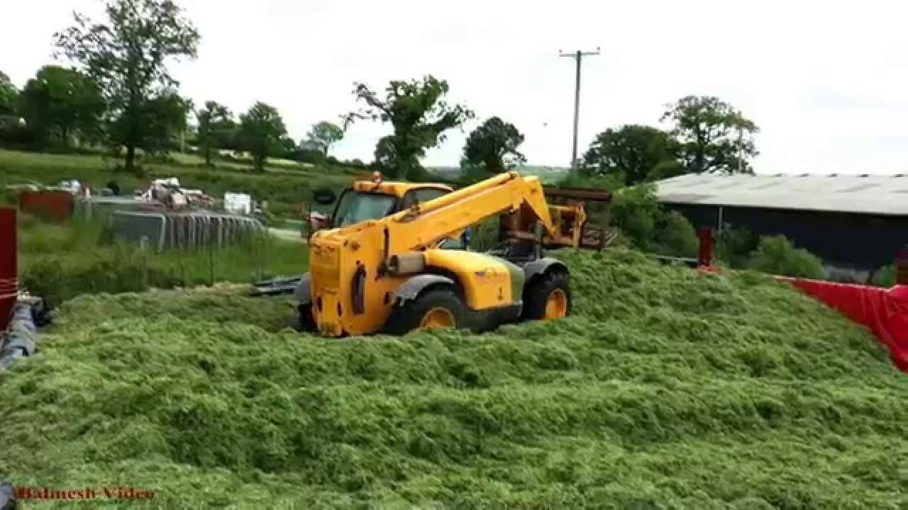 Silage Making - On the Clamp with TWO JCBs. - YouTube