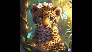 Tap Color - Lisa The Baby Cheetah Become A Flowers Girl She See A Two Blue Butterflies (Animated)