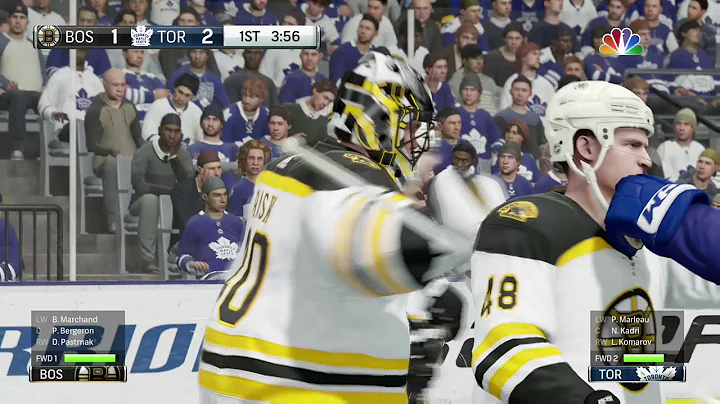 NHL 18 gameplay Toronto maple leafs vs Boston Bruins