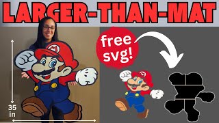 Mario LARGER THAN MAT cricut project | cricut maker