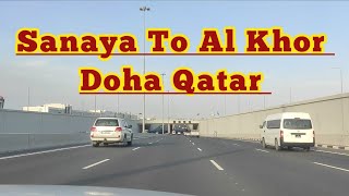 Sanaya To Al Khor Car Ride Beautiful Road Doha Qatar