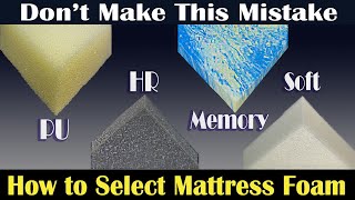 Different Types of Foam for Mattress | Difference Between PU Foam, HR Foam, Memory Foam & Soft Foam
