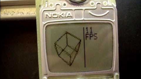 Nokia 3310 LCD + PIC --- 3D cube   ---   My first video